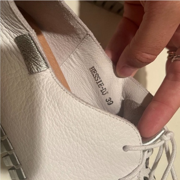 Django & Juliette DJ Hessie white leather cutout sneakers 39 - Picture 5 of 6